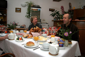 Guests at breakfast