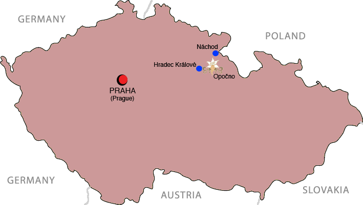 Map of Czech Republic