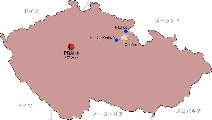 チェコの地図