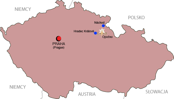 Mapa Republika Czeska